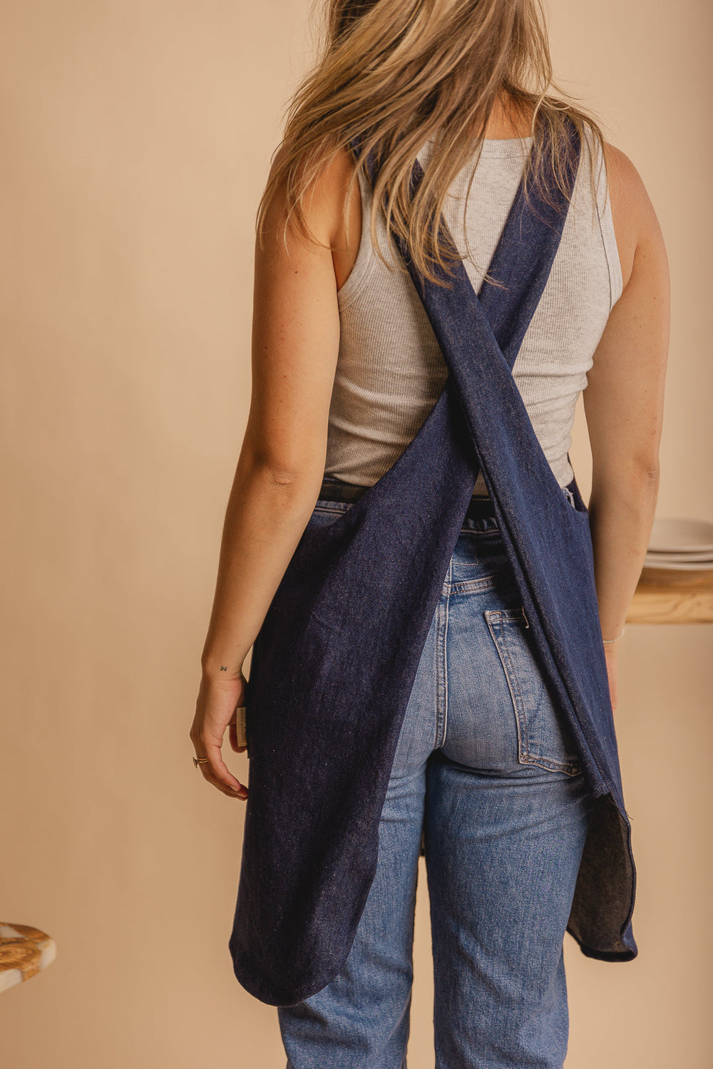 Denim Crossback Apron