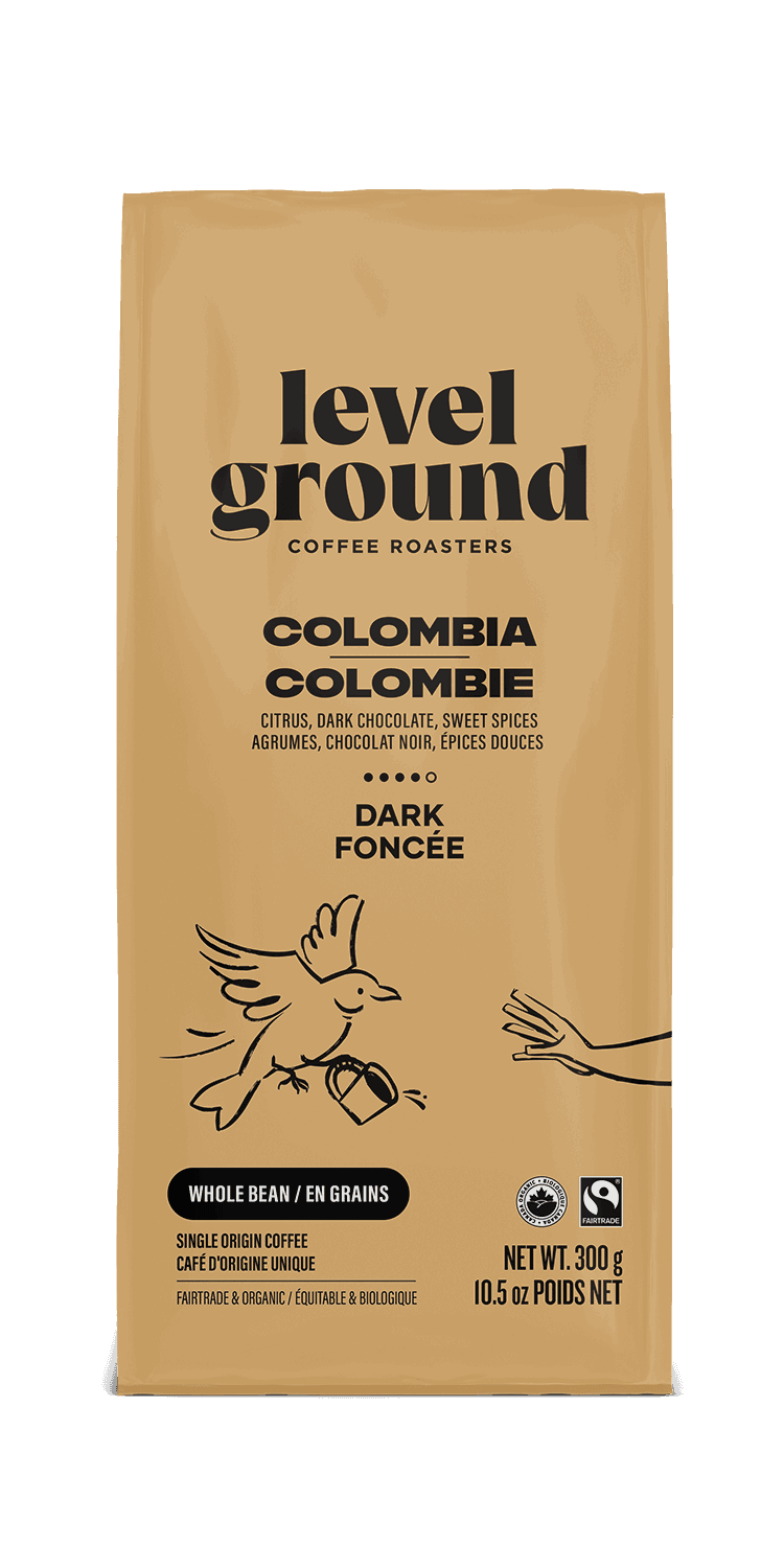 Colombian Dark Roast Coffee Level Ground