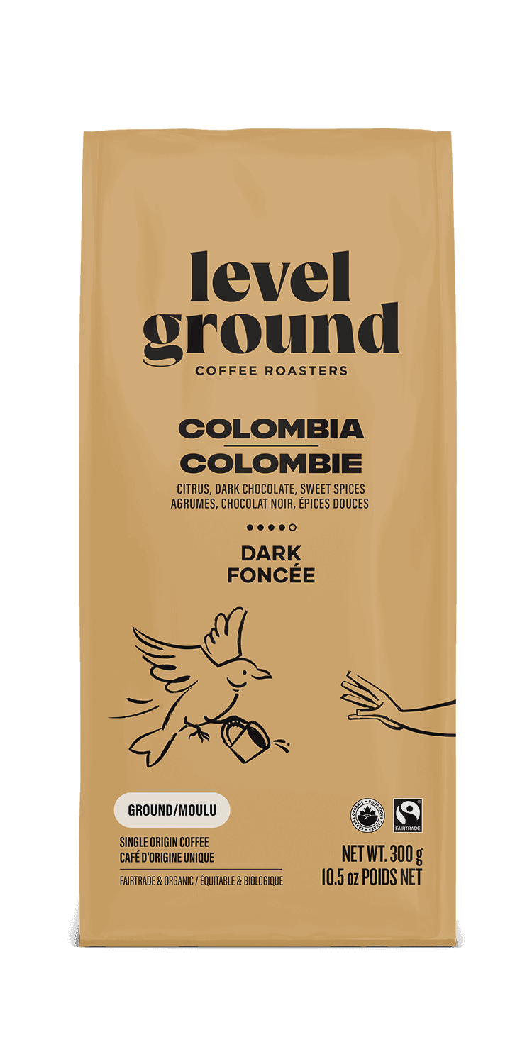 Colombian Dark Roast Coffee Level Ground