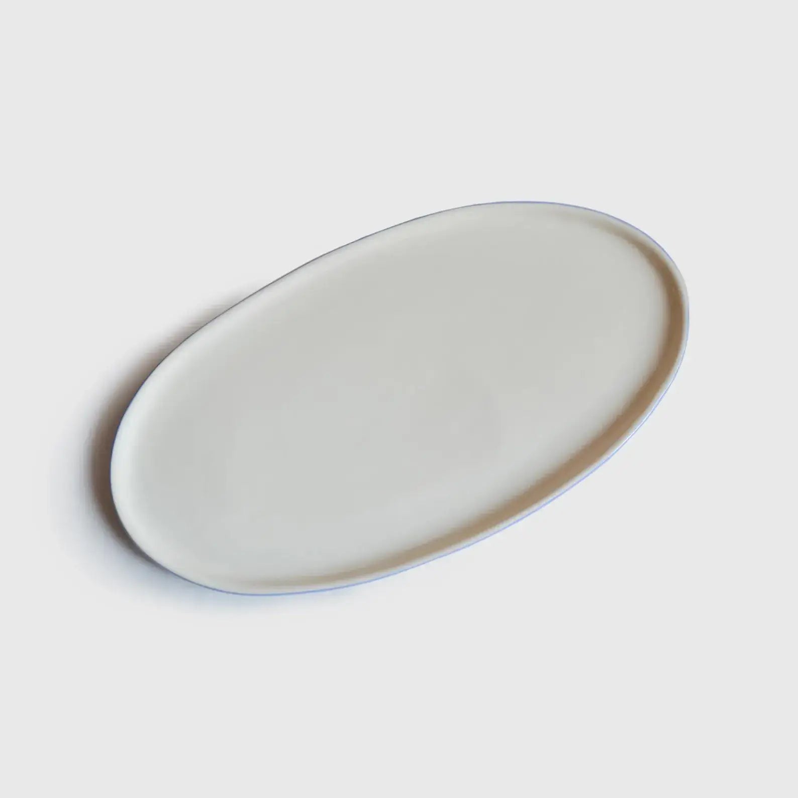 Oval Porcelain Serving Platter. Forget-me-not