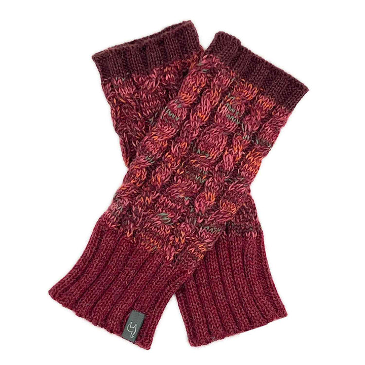 Alpaca Gloves - Braided - Scarlet