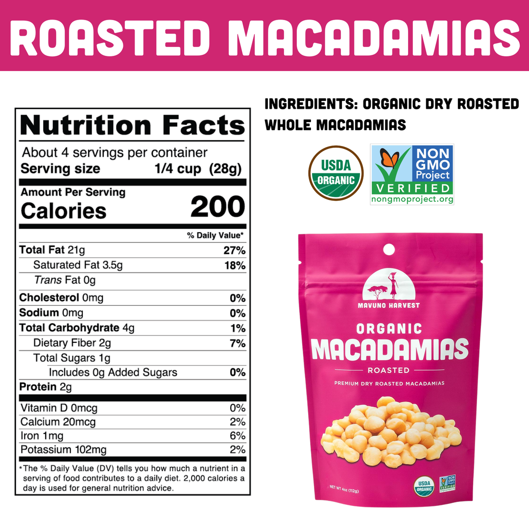 Organic Dry Roasted Macadamias