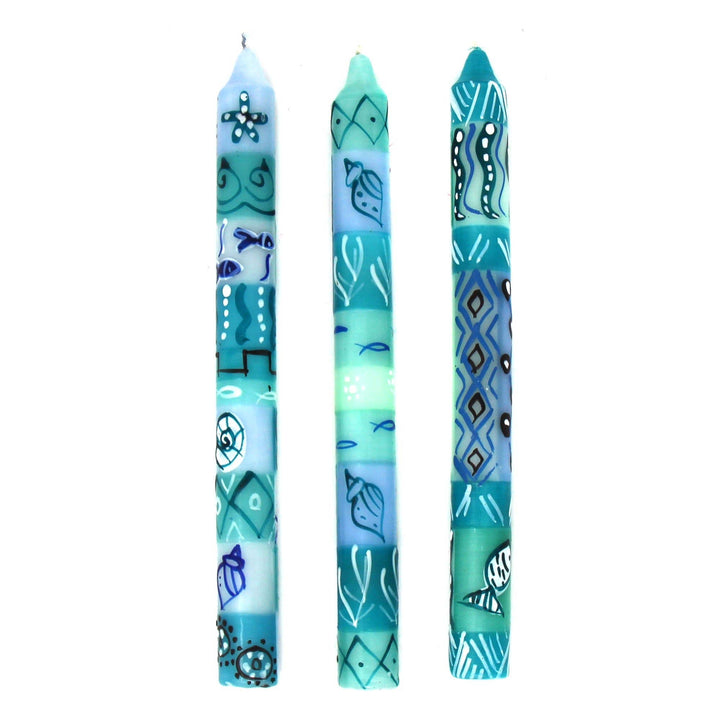 Hand painted Dinner Candles Set of 3 - Samaki Design