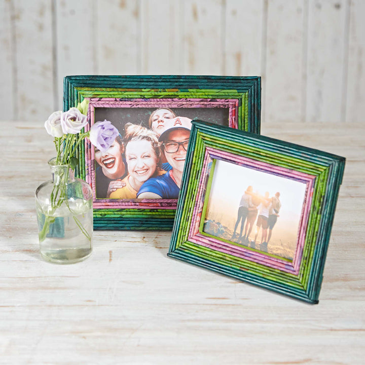 Recycled Newspaper Photo Frame - 4 x 6 Picture Frame