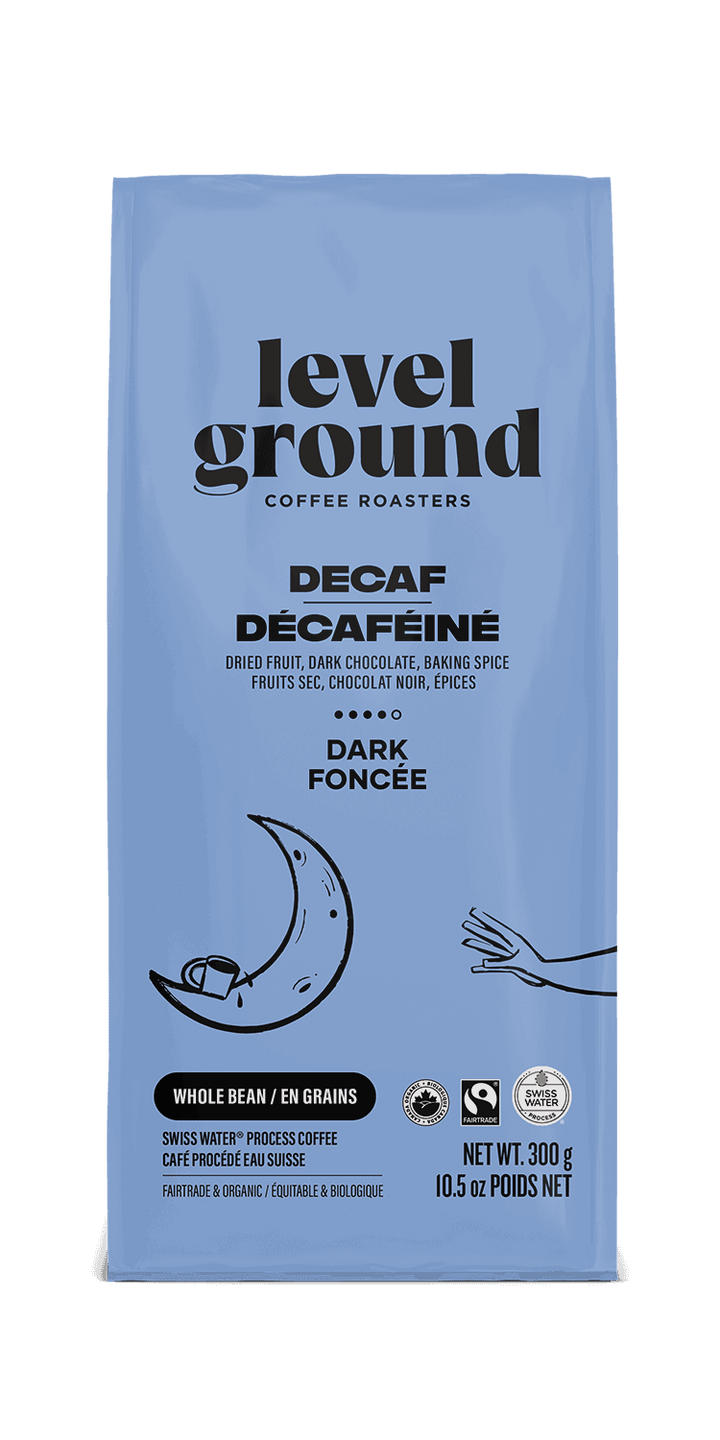 Decaf Colombian Dark Roast Coffee Level Ground