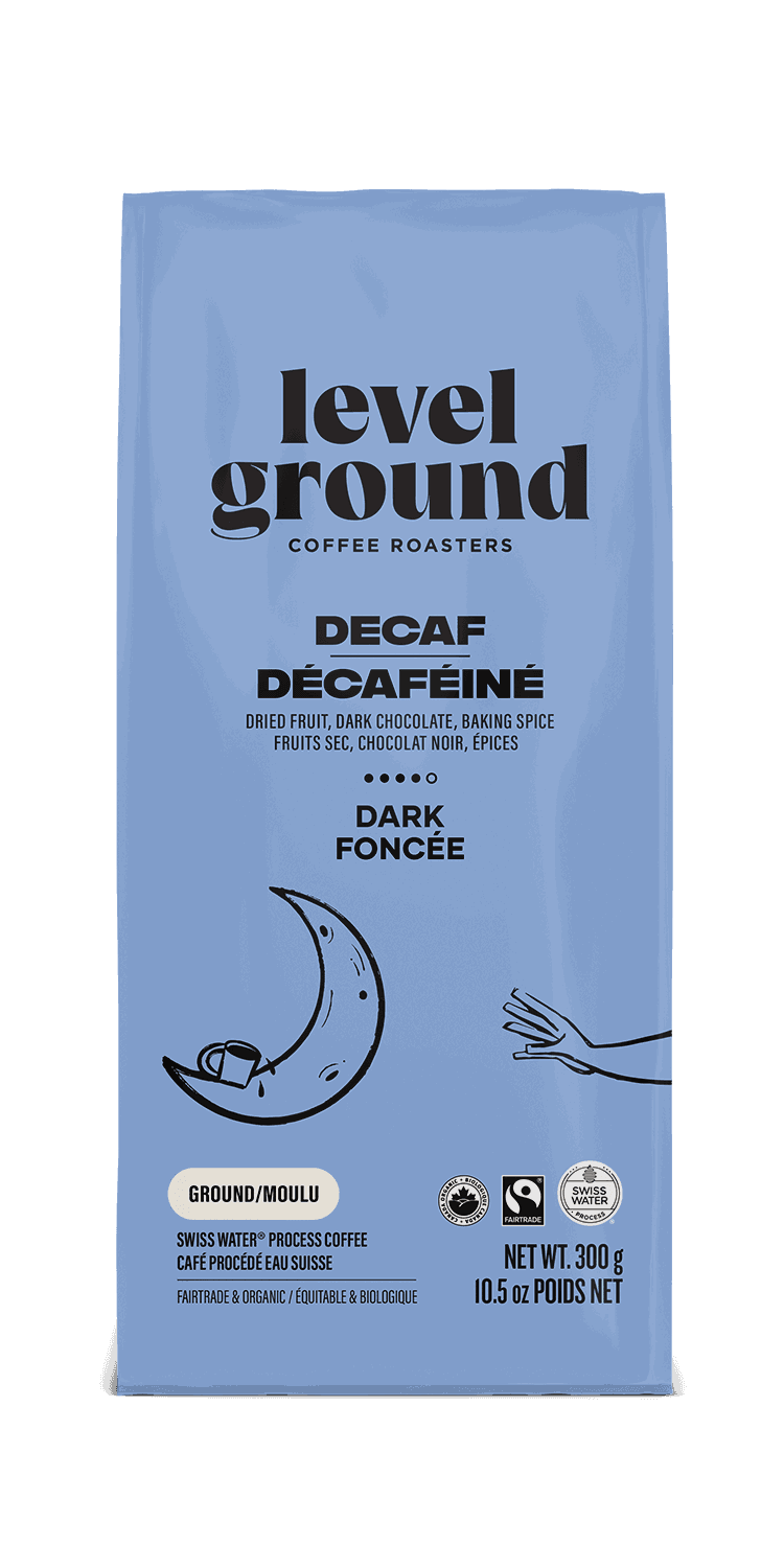 Decaf Colombian Dark Roast Coffee Level Ground
