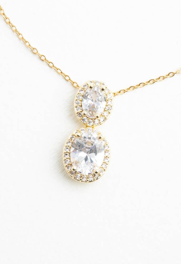 Divine Connection Gold and Zircon Necklace - Ethical Trade Co