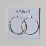 Dreamscape Beaded Round Hoops - Ethical Trade Co