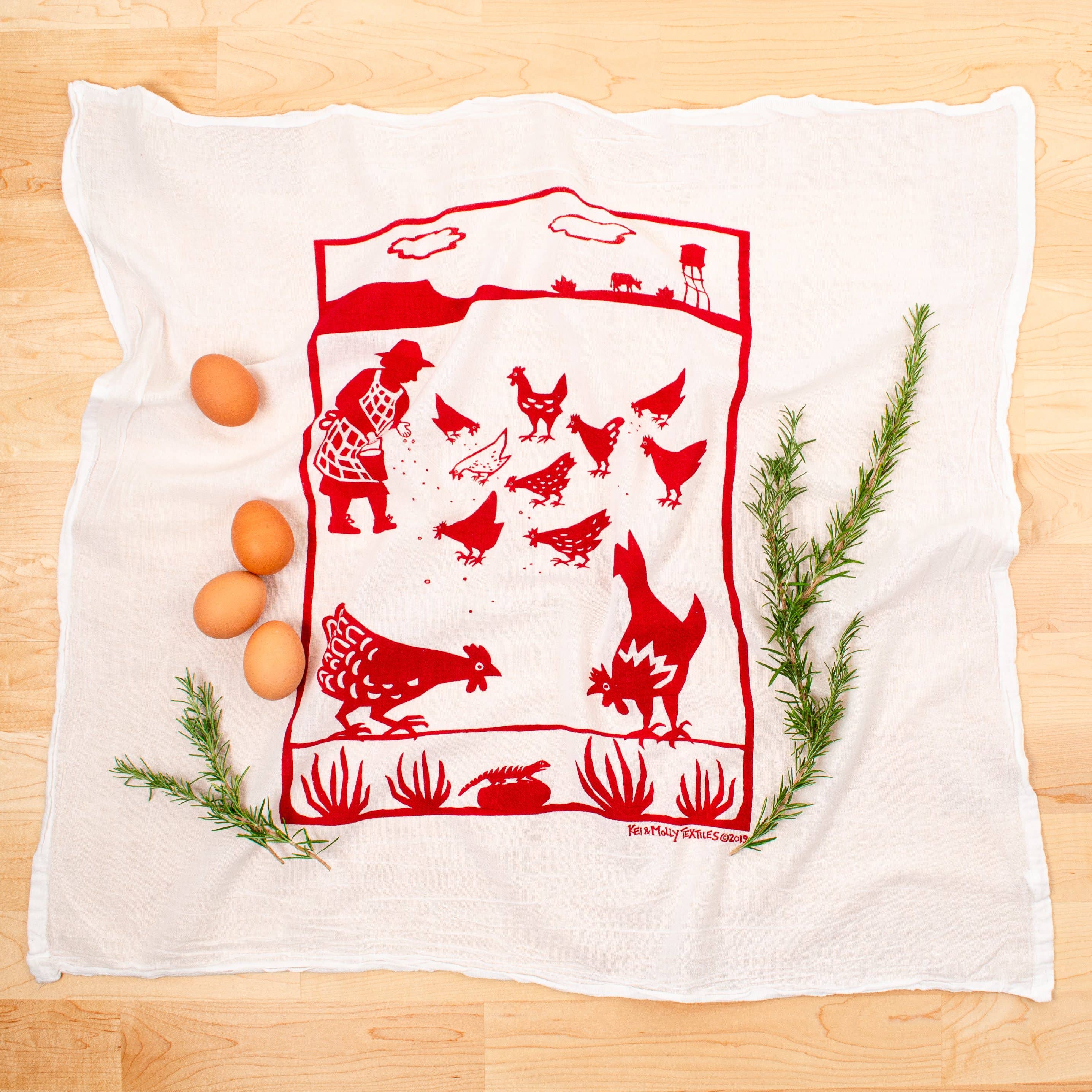 Flour Sack Dish Towel - Free Range