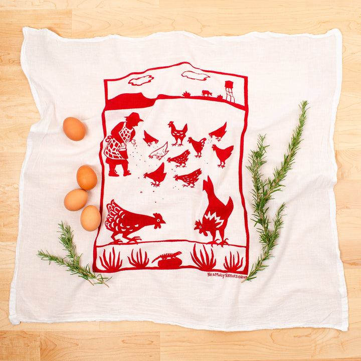 Flour Sack Dish Towel - Free Range