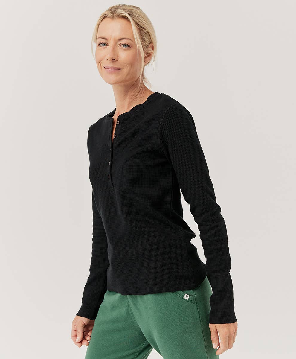 Thermal Waffle Henley