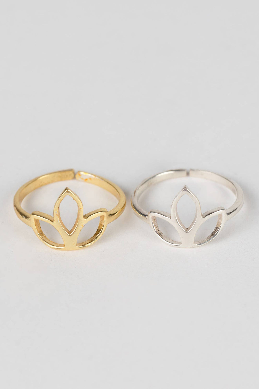 Silvery Lotus Ring
