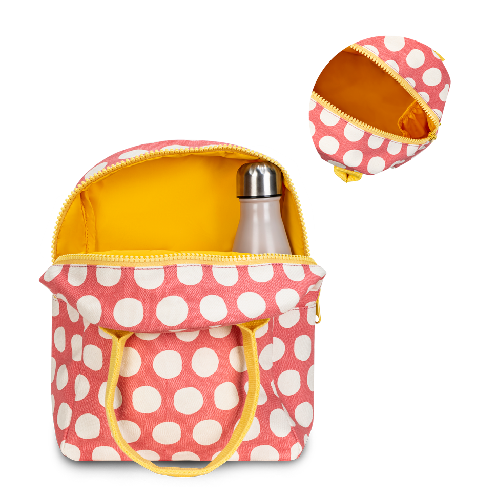 Zipper Lunch Bag - Dot Pink