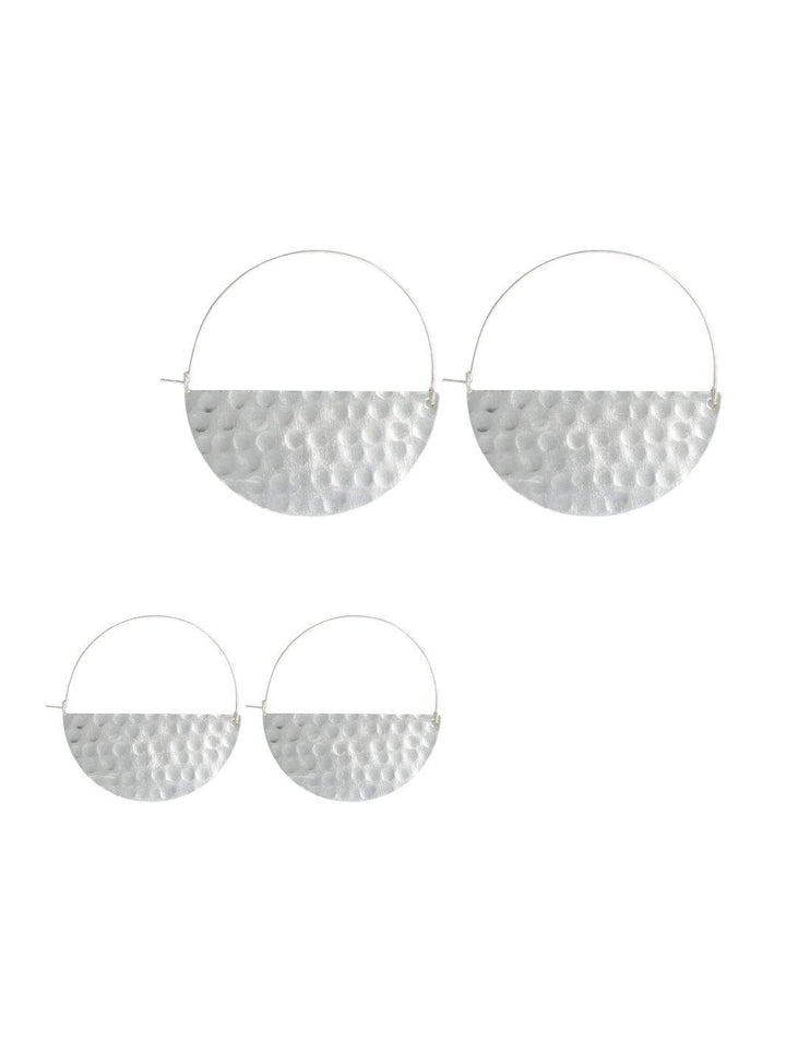 Half Moon Earrings - Silver - Ethical Trade Co