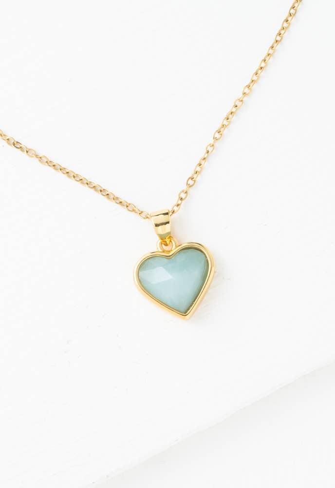 Heart of Joy Necklace in Amazonite - Ethical Trade Co