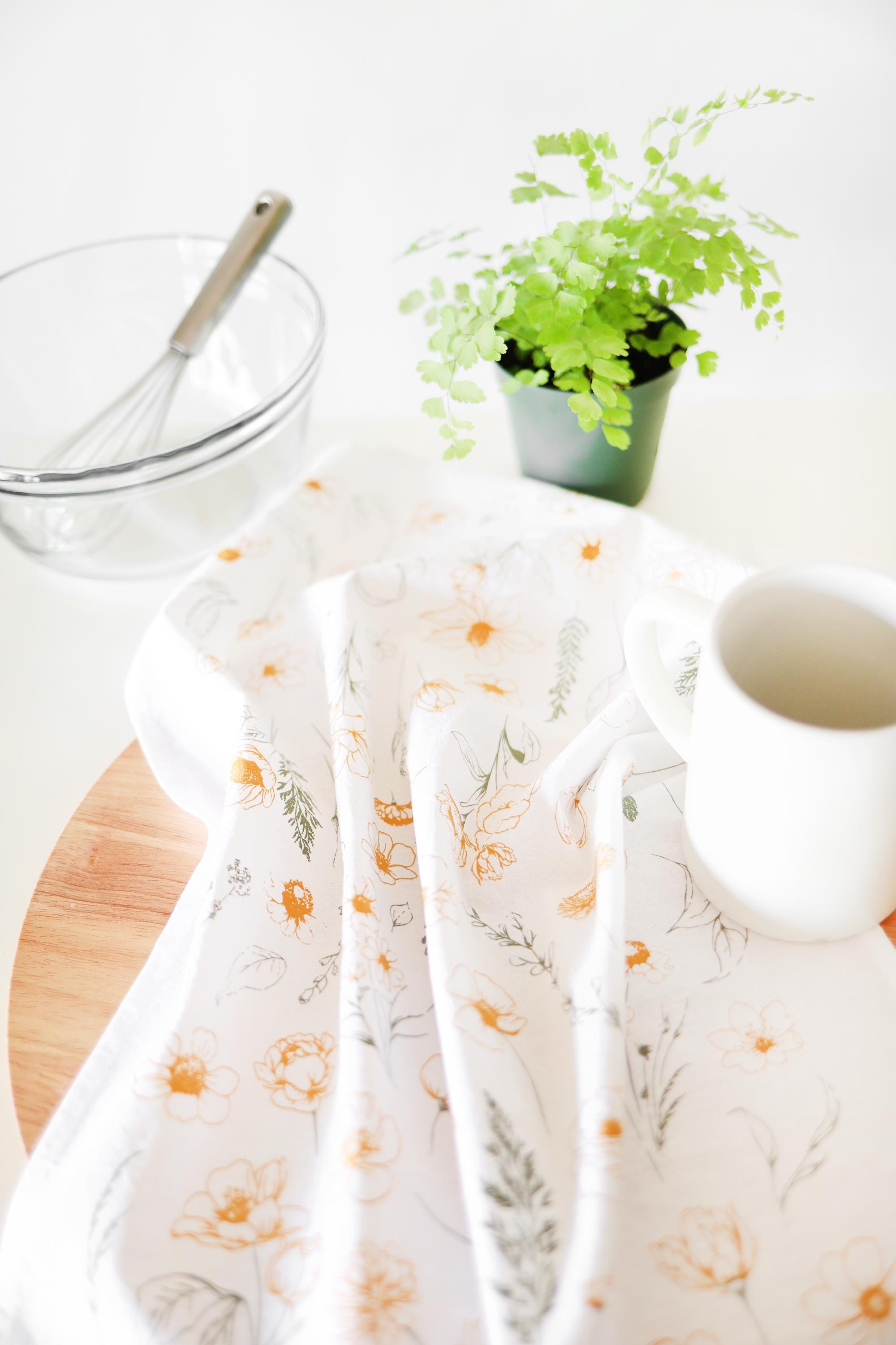 Flower Garden Tea Towel
