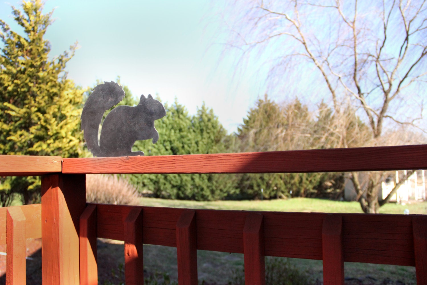 Metal Squirrel Statue