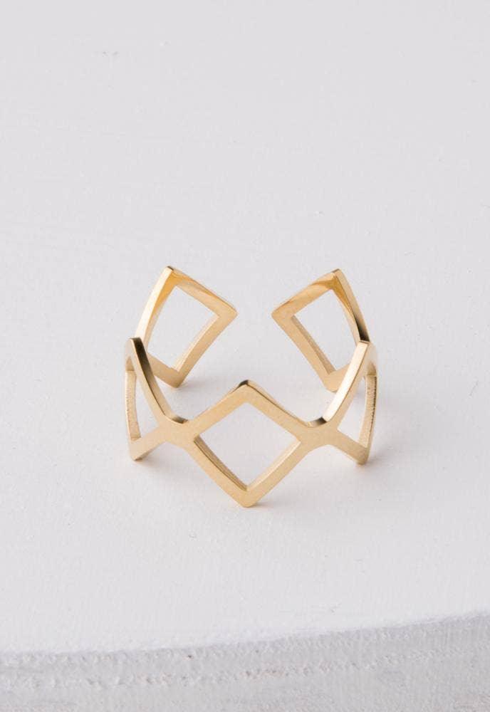Jeanette Gold Crown Ring - Ethical Trade Co