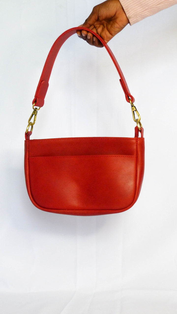 Jessica Leather Purse in Cherry