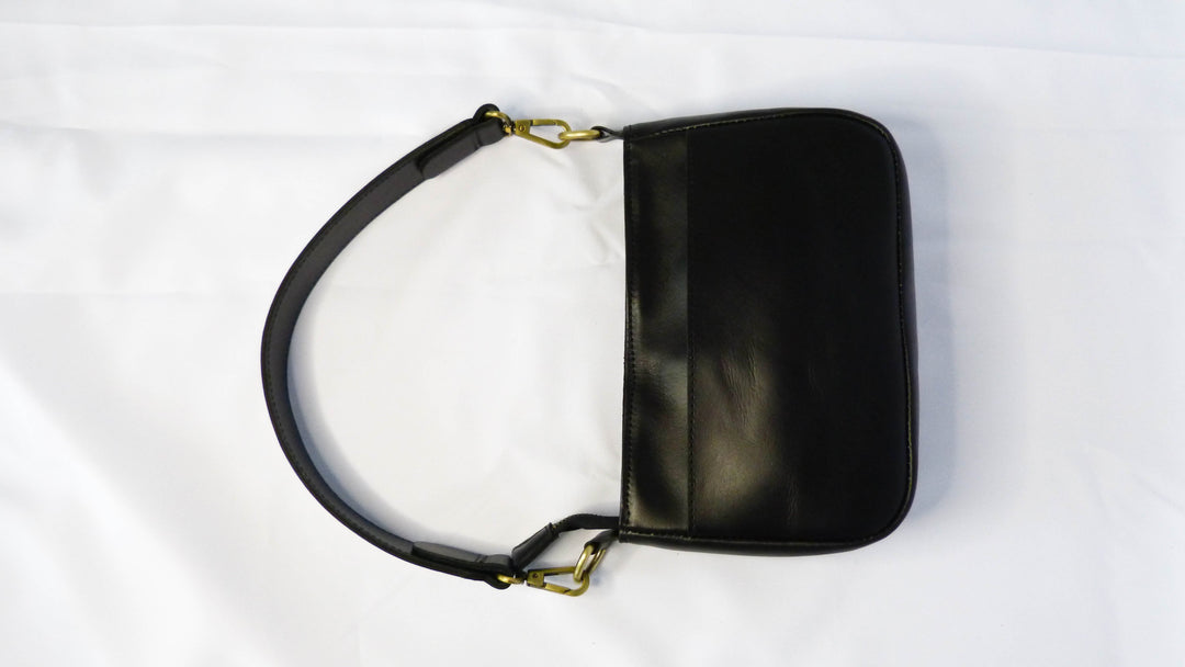 Jessica Leather Purse in Black Licorice