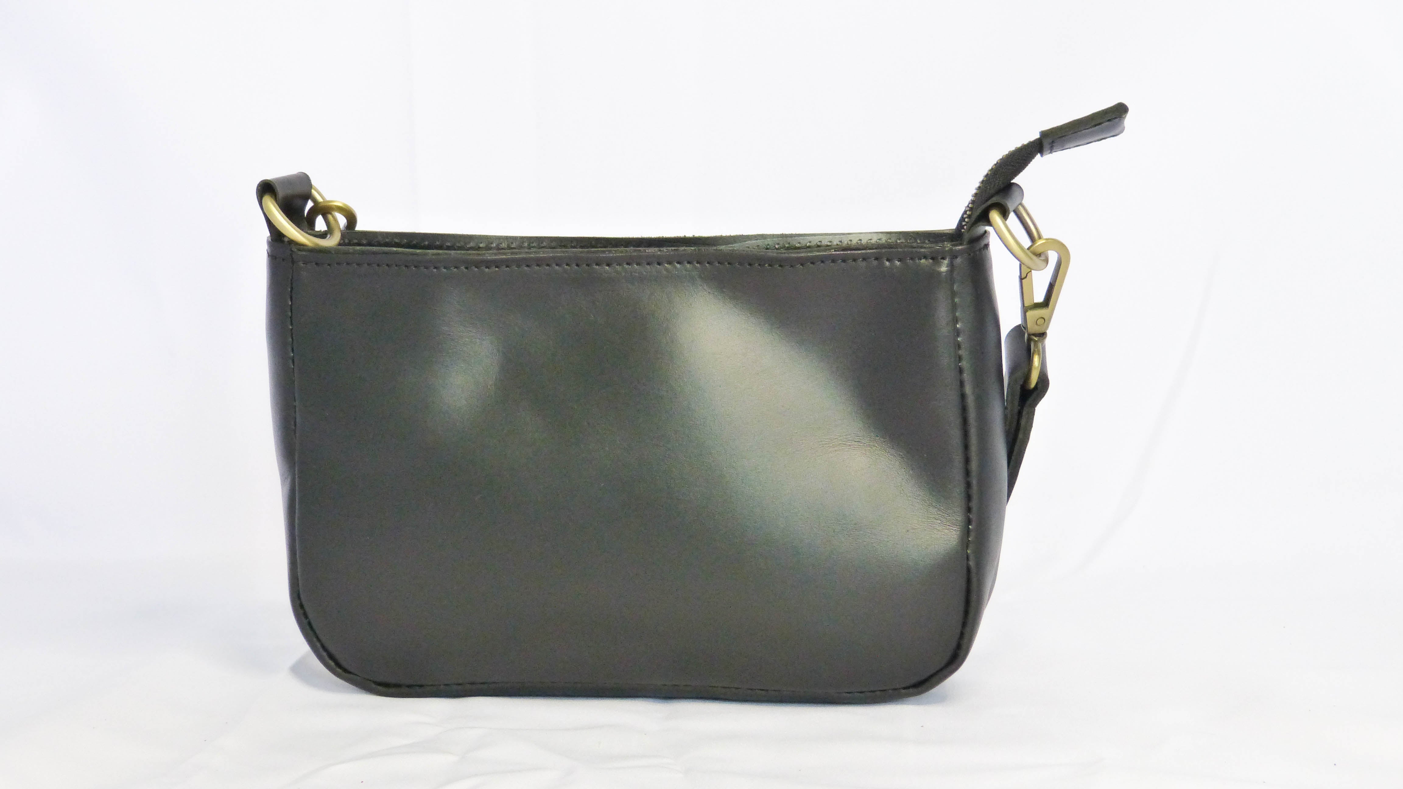 Jessica Leather Purse in Black Licorice