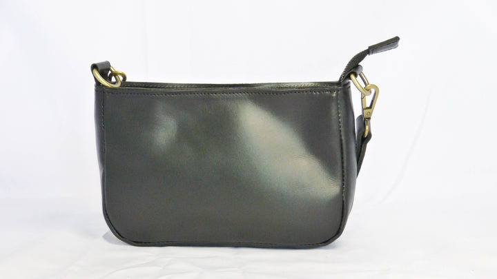 Jessica Leather Purse in Black Licorice