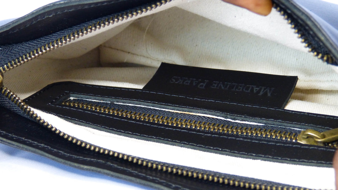 Jessica Leather Purse in Black Licorice