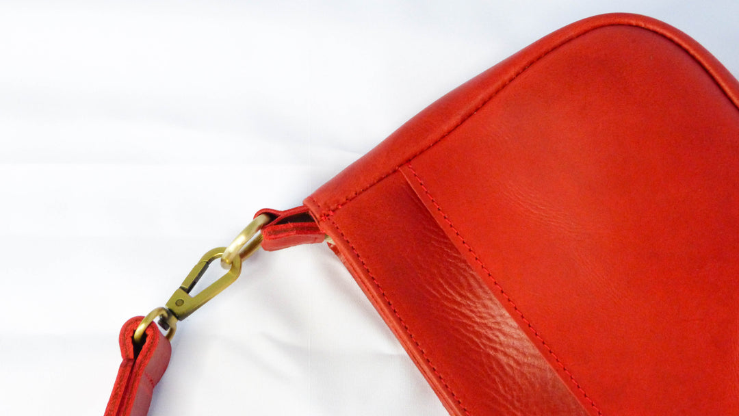 Jessica Leather Purse in Cherry