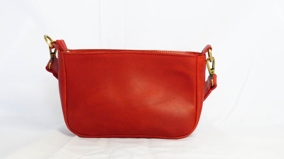 Jessica Leather Purse in Cherry