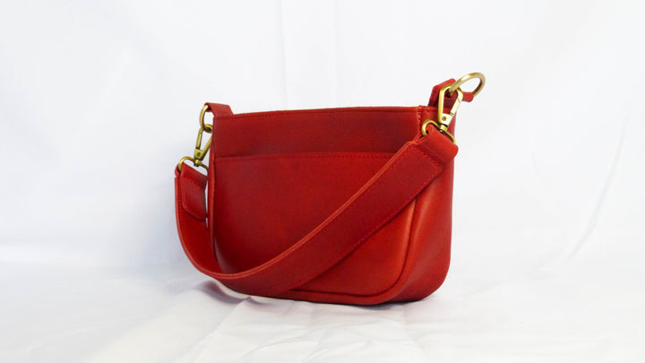 Jessica Leather Purse in Cherry