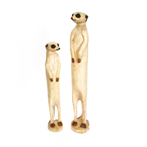 Hand Carved Standing Meerkat