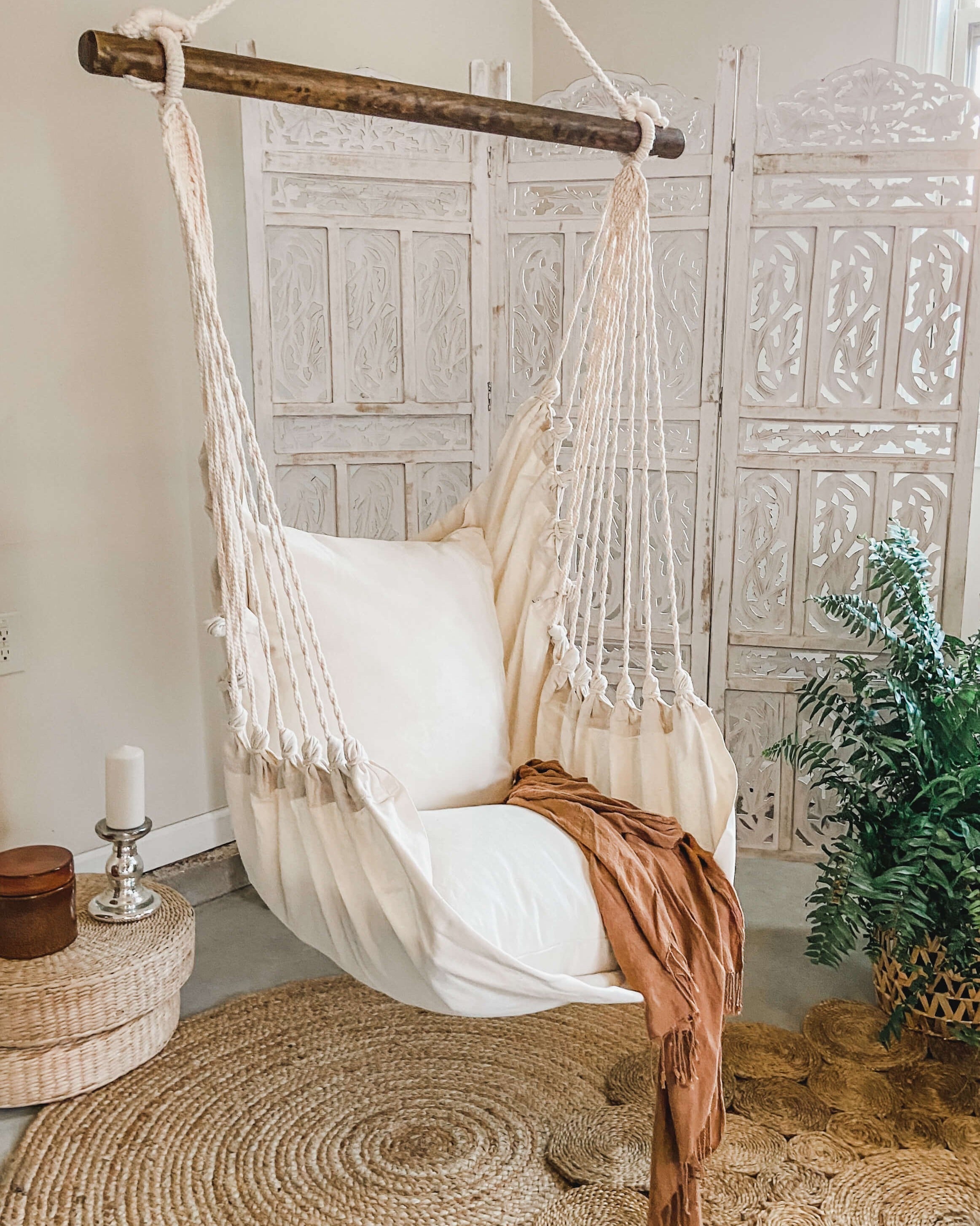 Junior Classic White Hammock Chair Swing  | CLASSIC Jr.