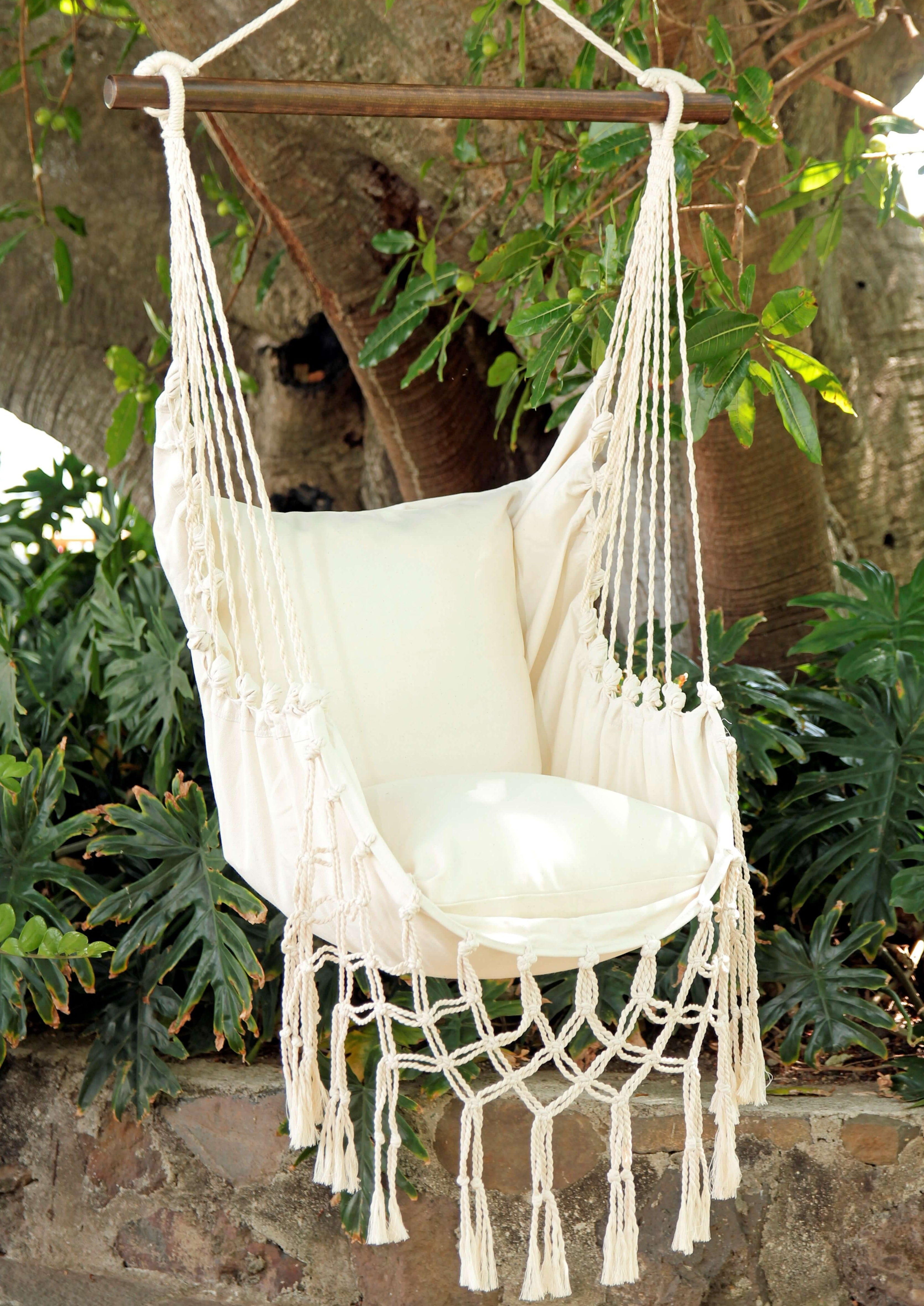 Junior White Macrame Hammock Swing Chair | SERENA Jr.