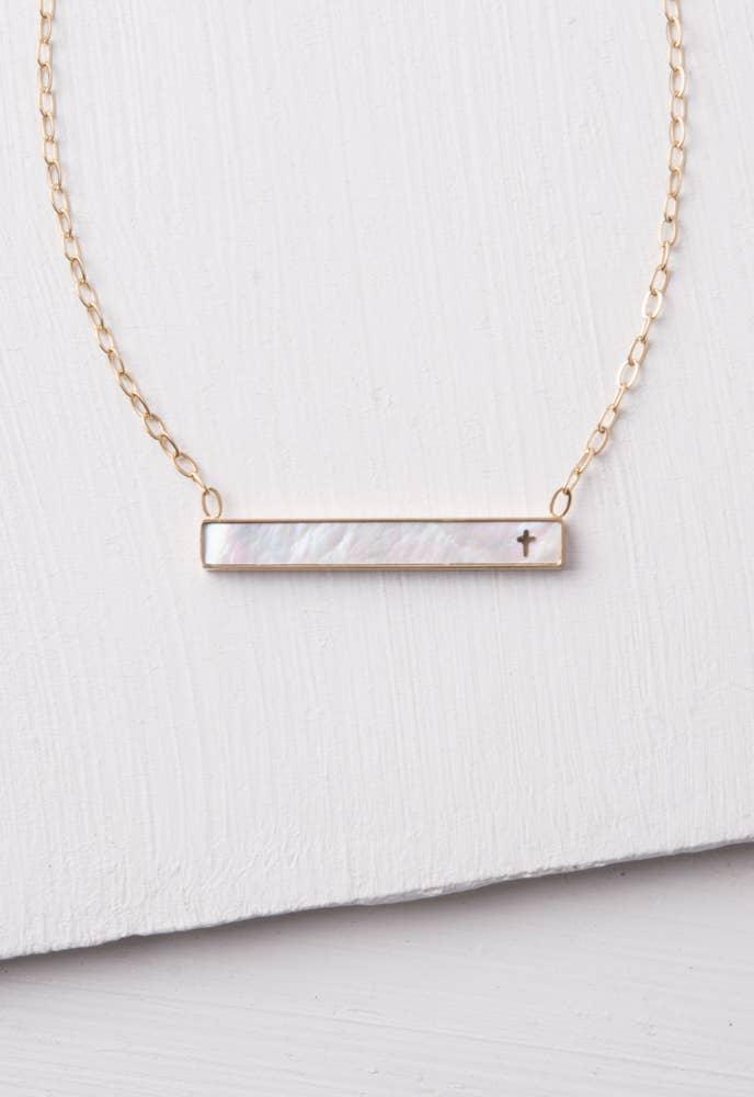 Lenore Cross Bar Necklace - Ethical Trade Co