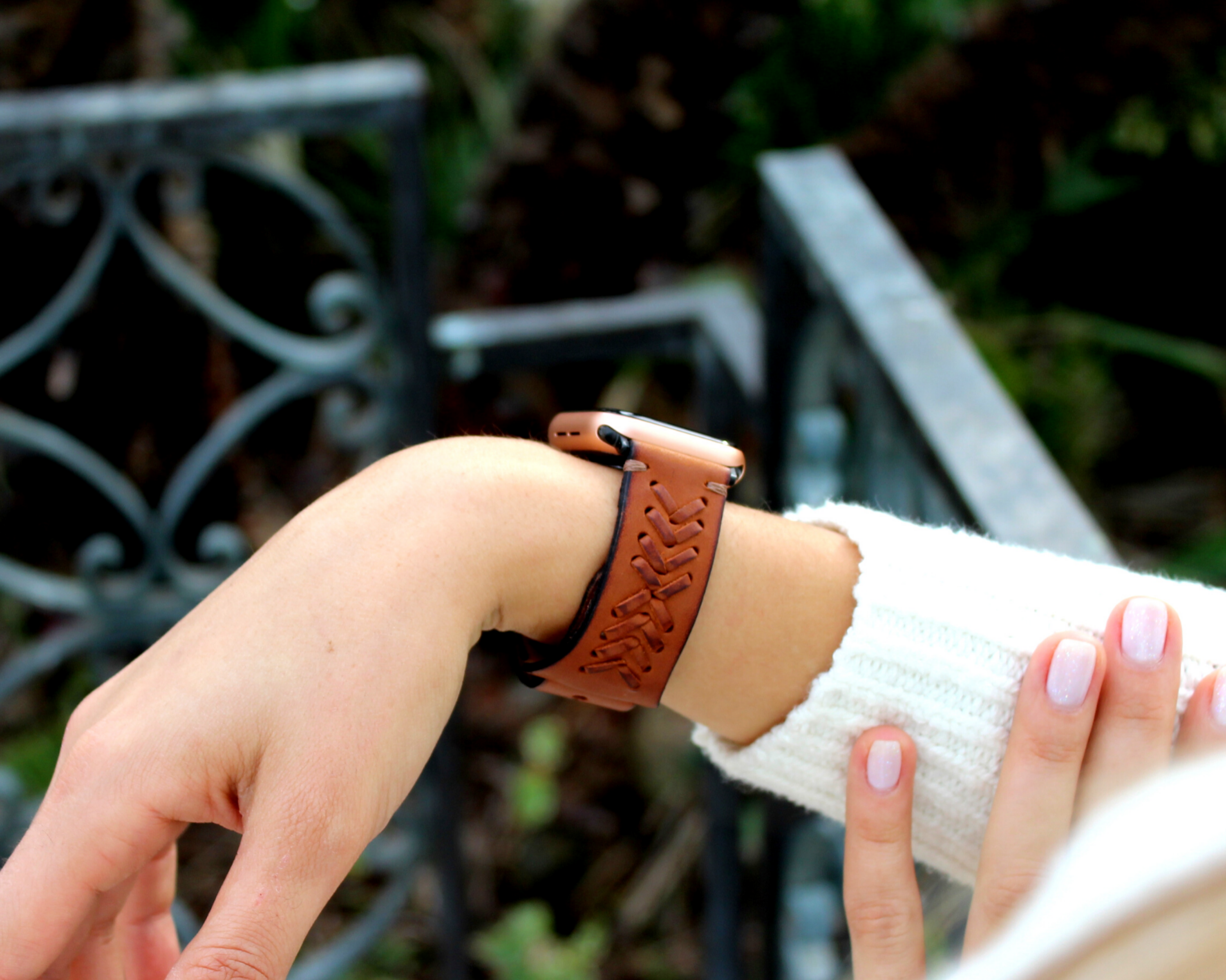 Braided Leather Apple Watch Band