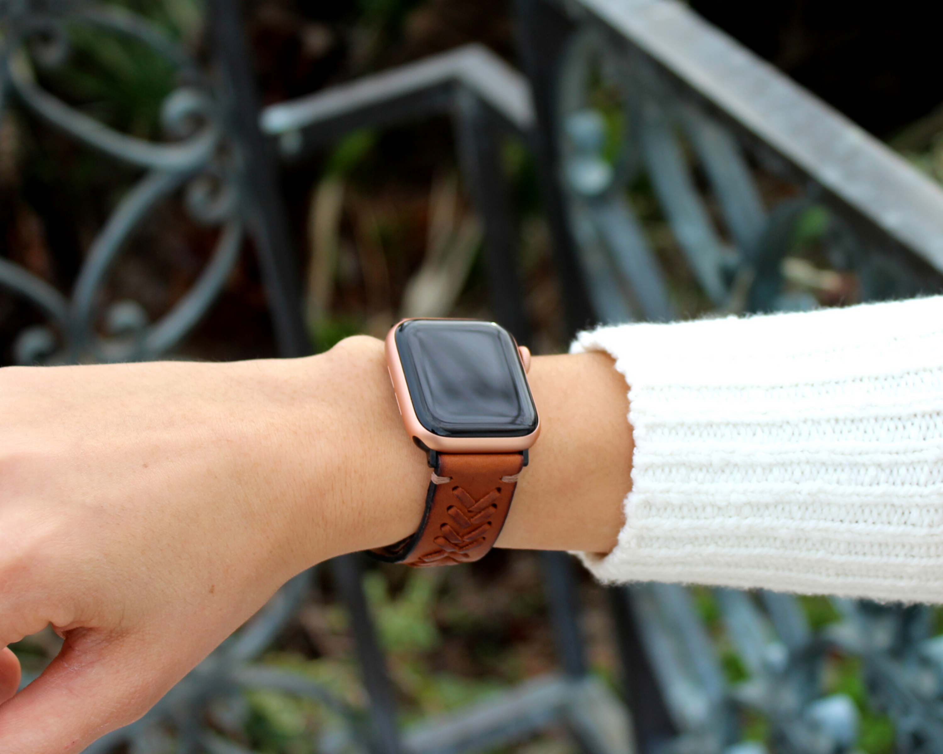 Braided Leather Apple Watch Band