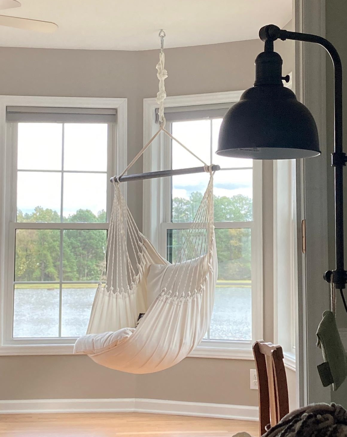 Classic White Hammock Chair Swing