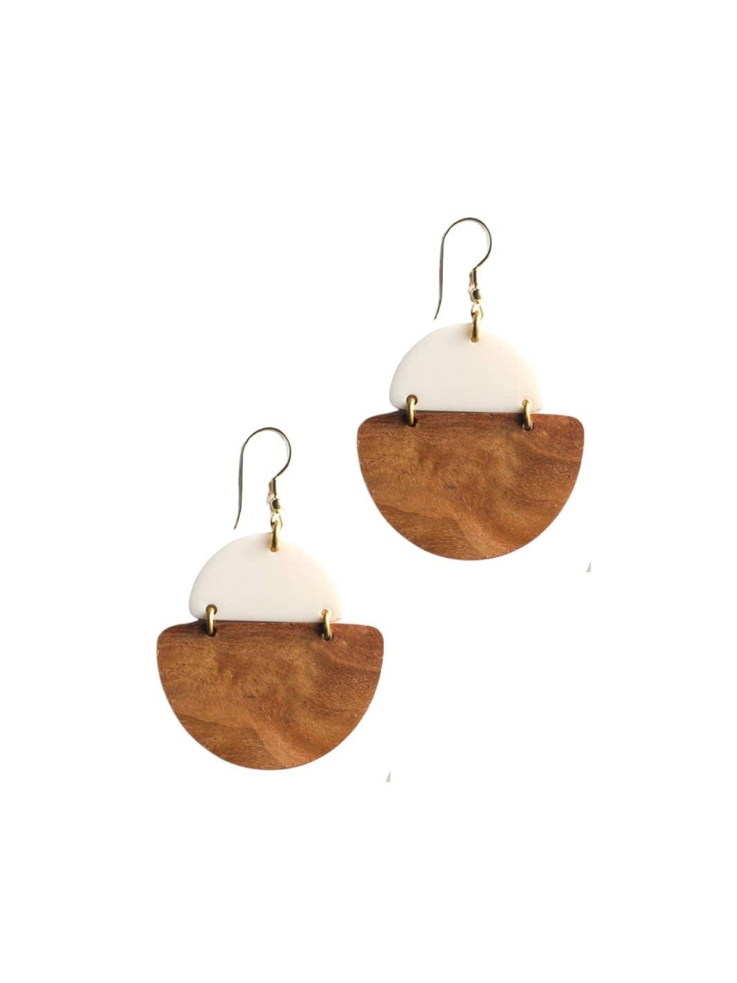 Mod Wood Earrings - Ethical Trade Co