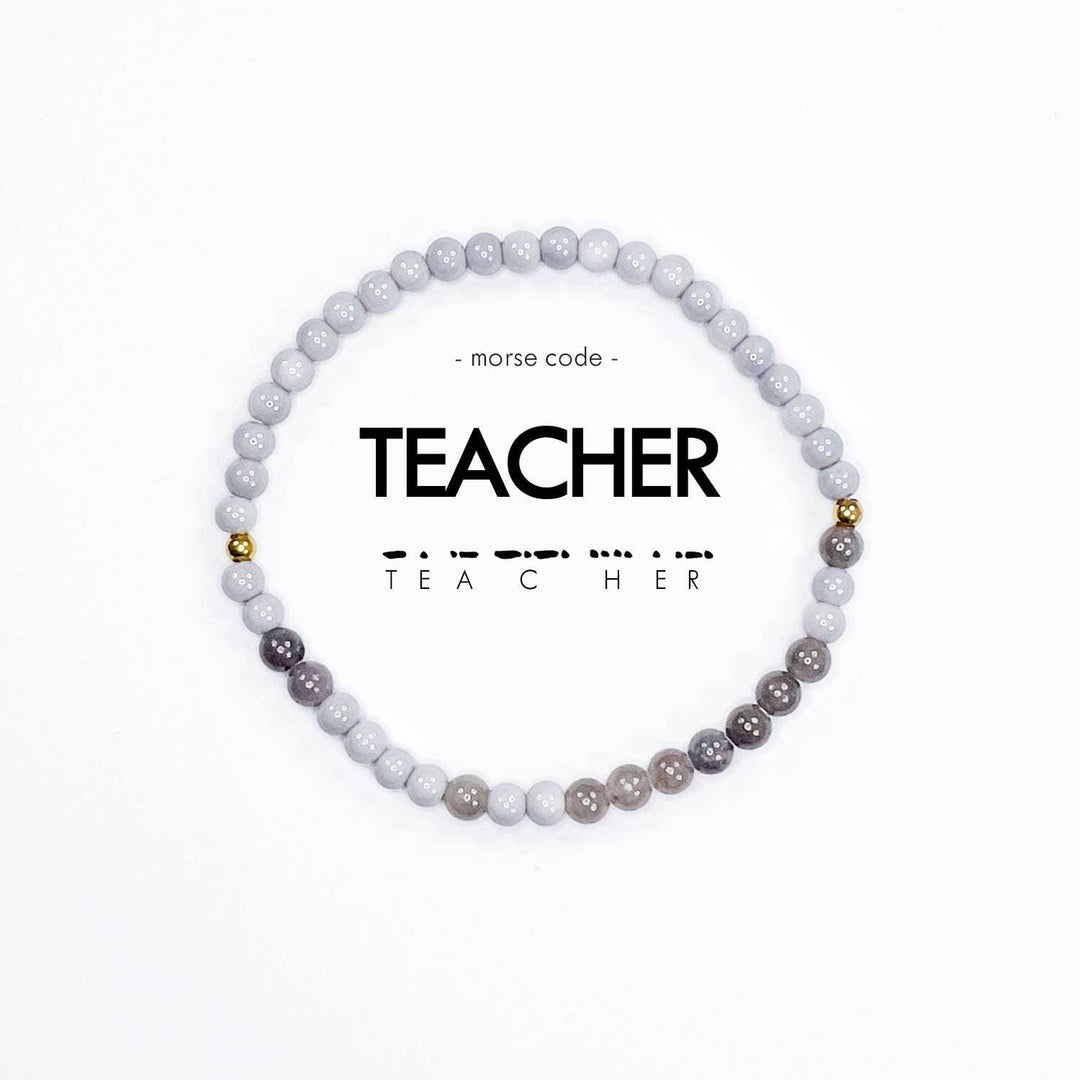 Morse Code Bracelet l TEACHER - Ethical Trade Co
