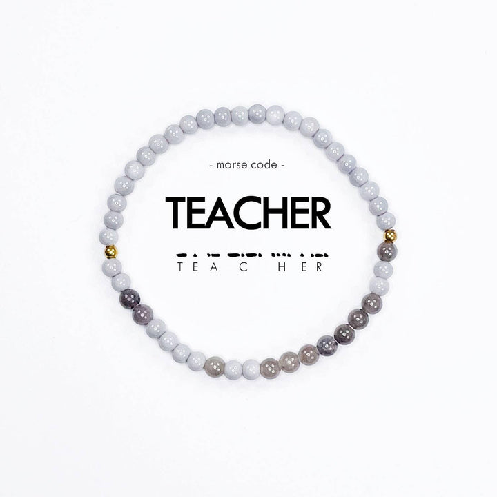 Morse Code Bracelet l TEACHER - Ethical Trade Co