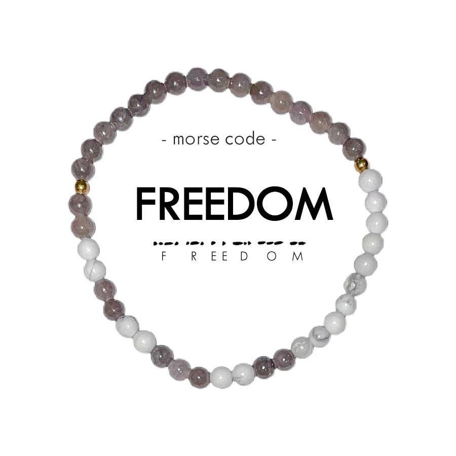 Morse Code Bracelet | FREEDOM - Ethical Trade Co