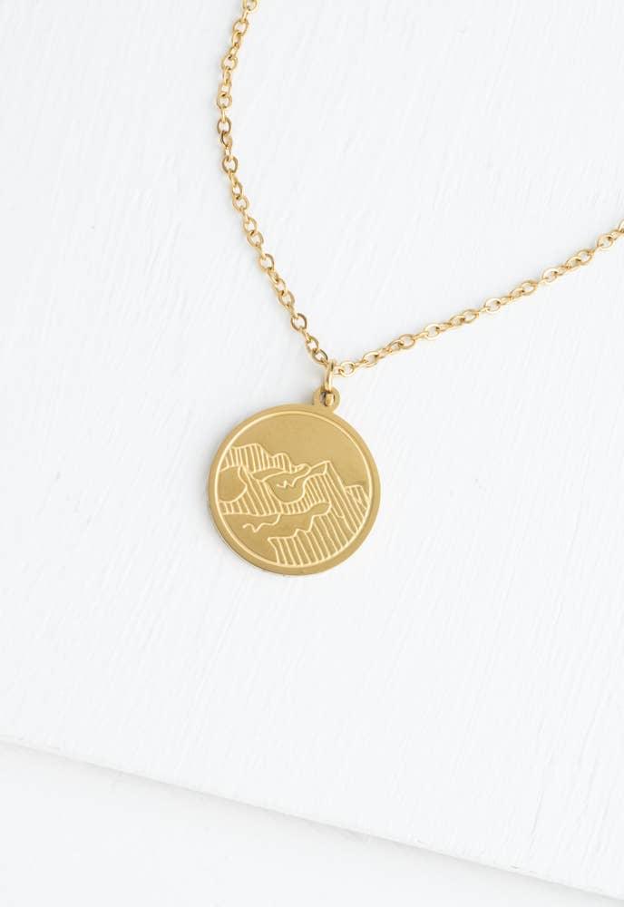 Mountain Adventure Necklace in Gold - Ethical Trade Co
