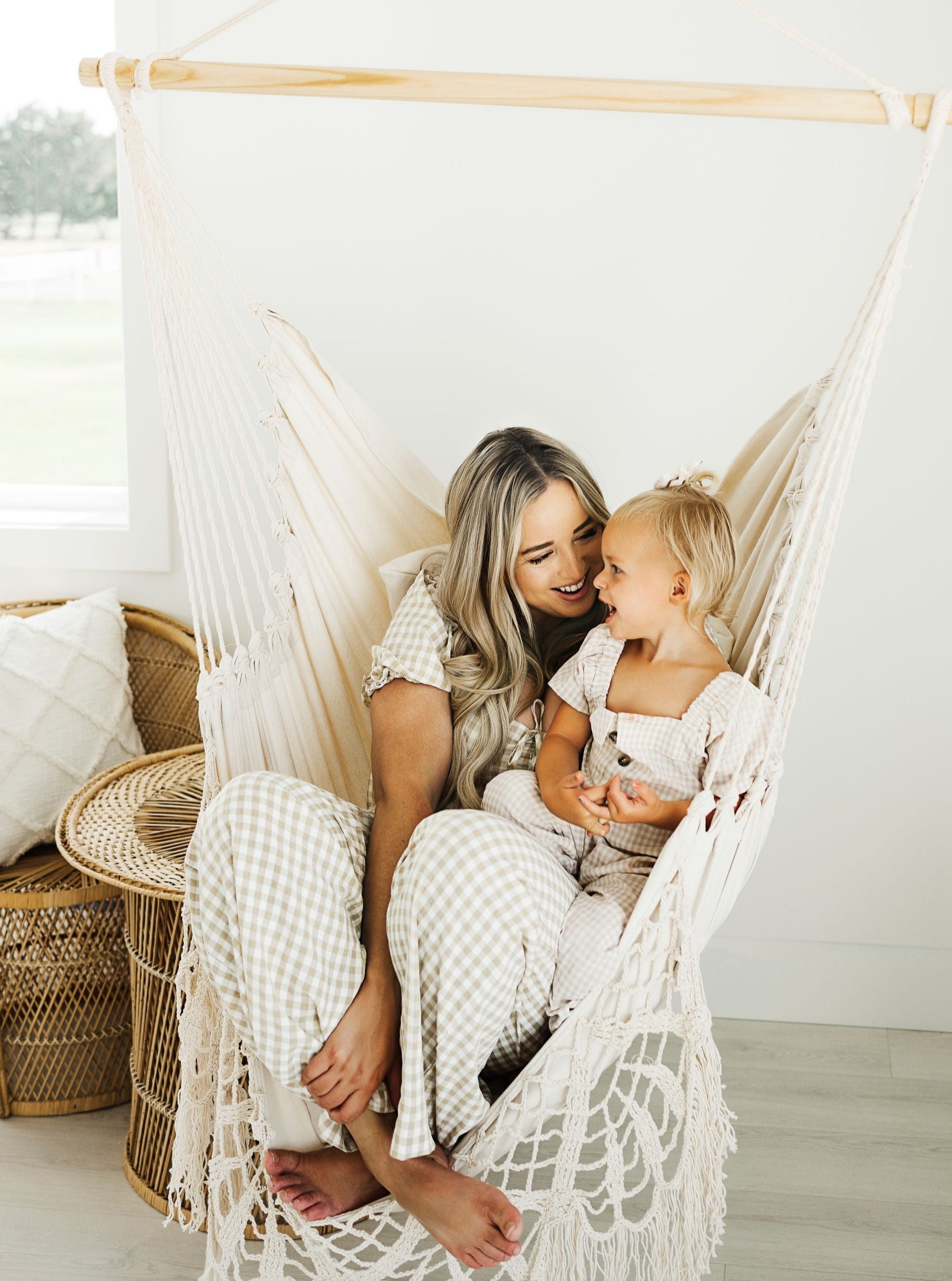 White Boho Crochet Hammock Chair Swing | NINA