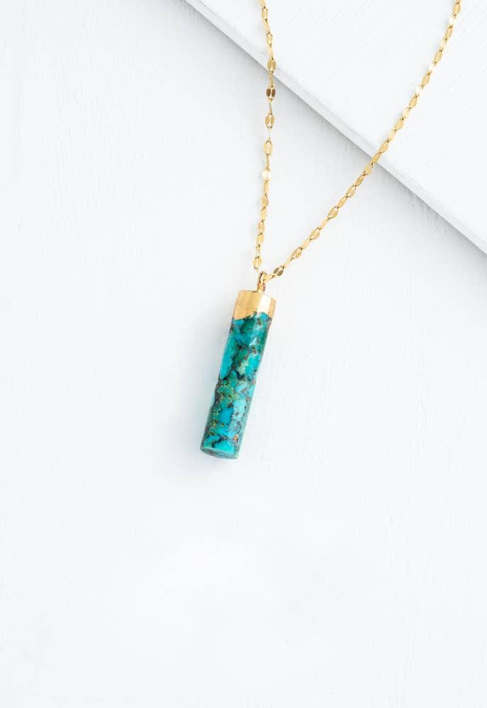 Pillar Necklace in Turquoise - Ethical Trade Co