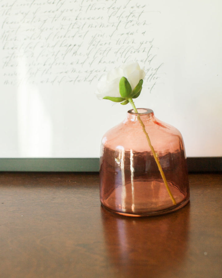 Bella Handblown Hammered Bud Vase