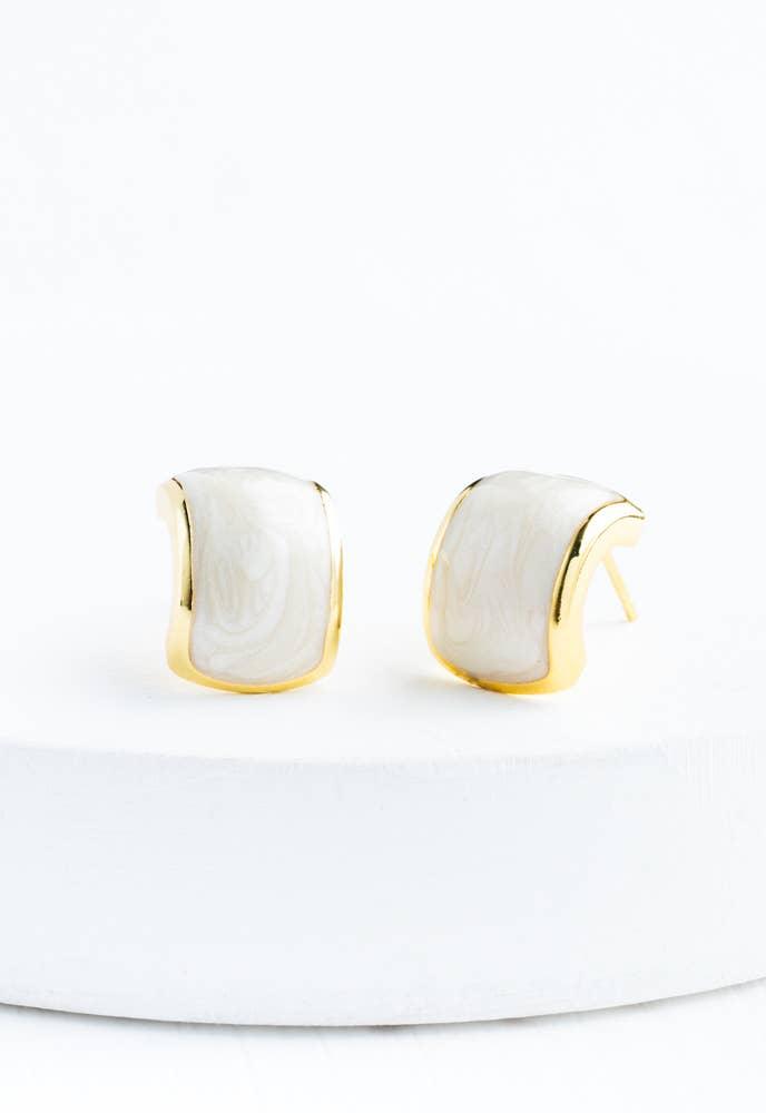 Ripple Earrings in Ivory - Ethical Trade Co