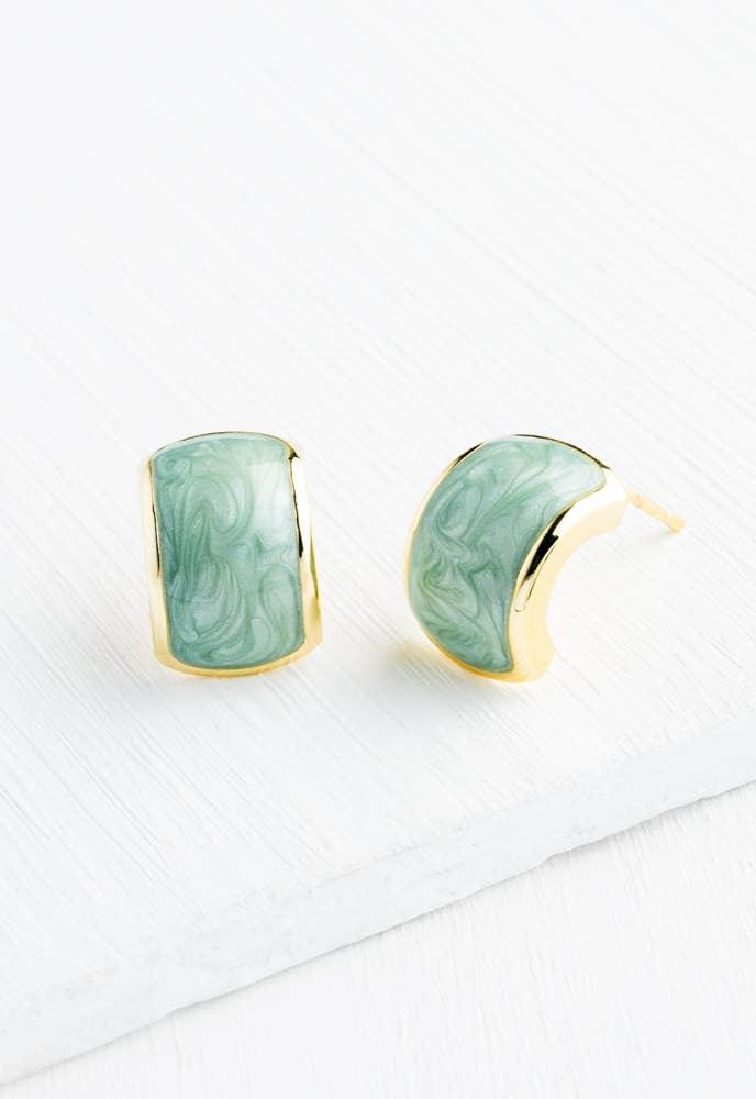 Ripple Earrings in Sage - Ethical Trade Co