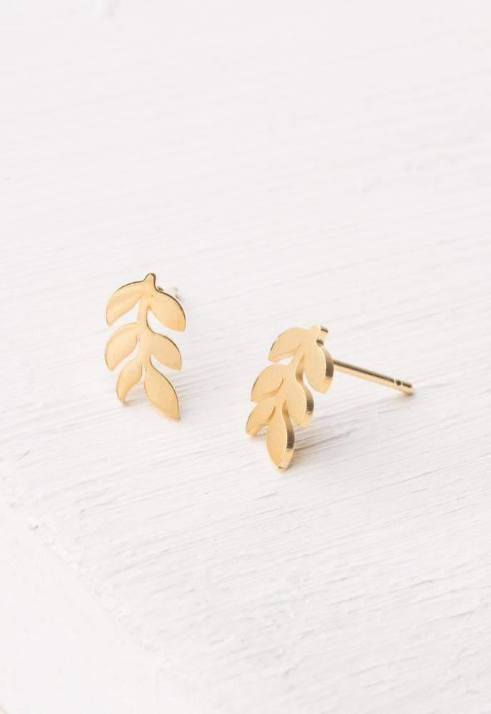 Rowen Leaf Studs - Ethical Trade Co