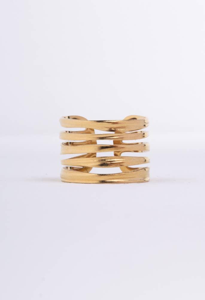Shared Path Ring in Gold - Ethical Trade Co