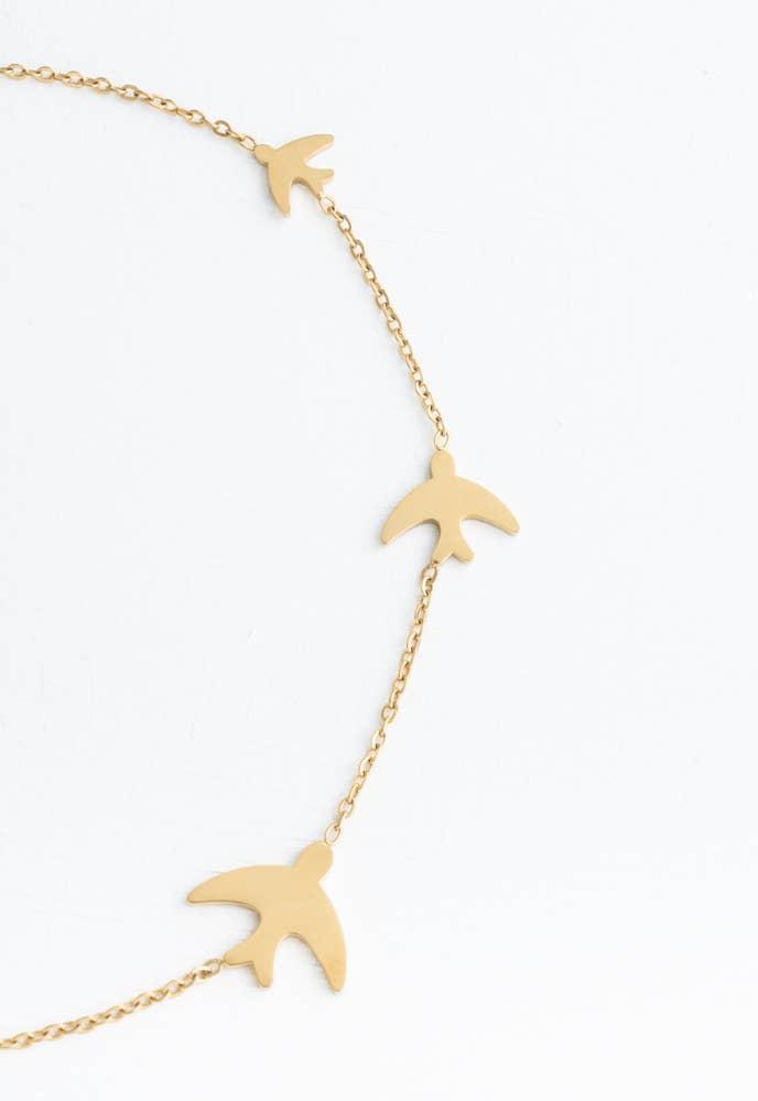 Sparrow Gold Necklace - Ethical Trade Co